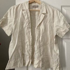 White linen everlane button up